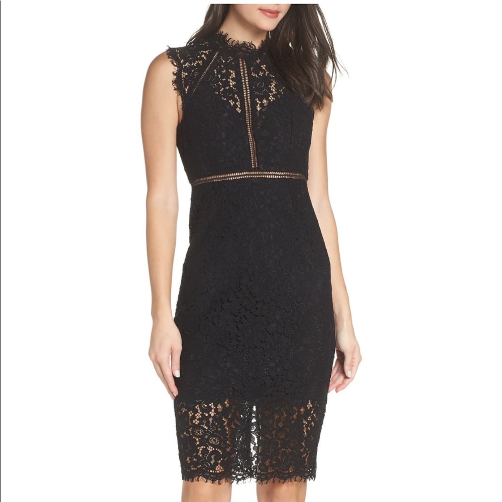 Bardot Lace Sheath Dress